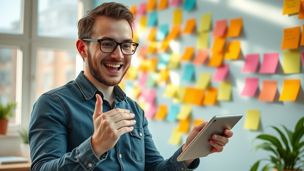 marketer planning interactive blog post to boost engagement