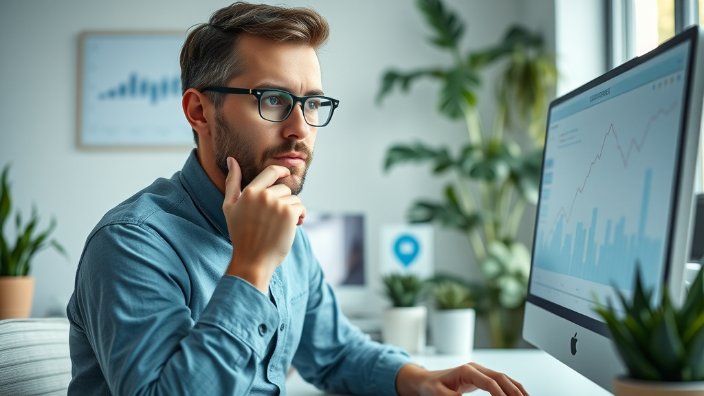 digital marketing strategist analyzing blog metrics and engagement